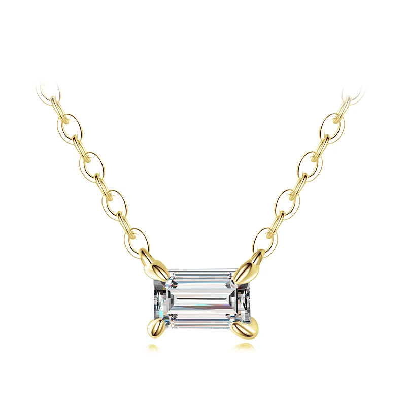 Collar con colgante de circonita AAA de plata esterlina 925 auténtica de Modian para mujer, collares de plata para mujer, joyería fina.