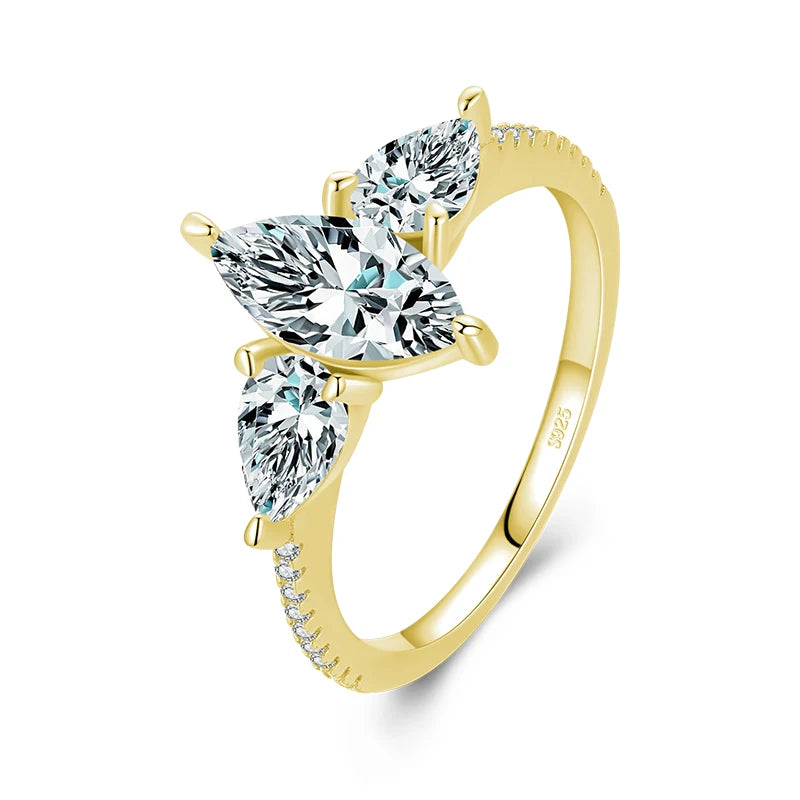 Anillo de boda MODIAN de plata de ley 925 de alta calidad con diamantes brillantes y circonita cúbica para mujer, joyería de compromiso.