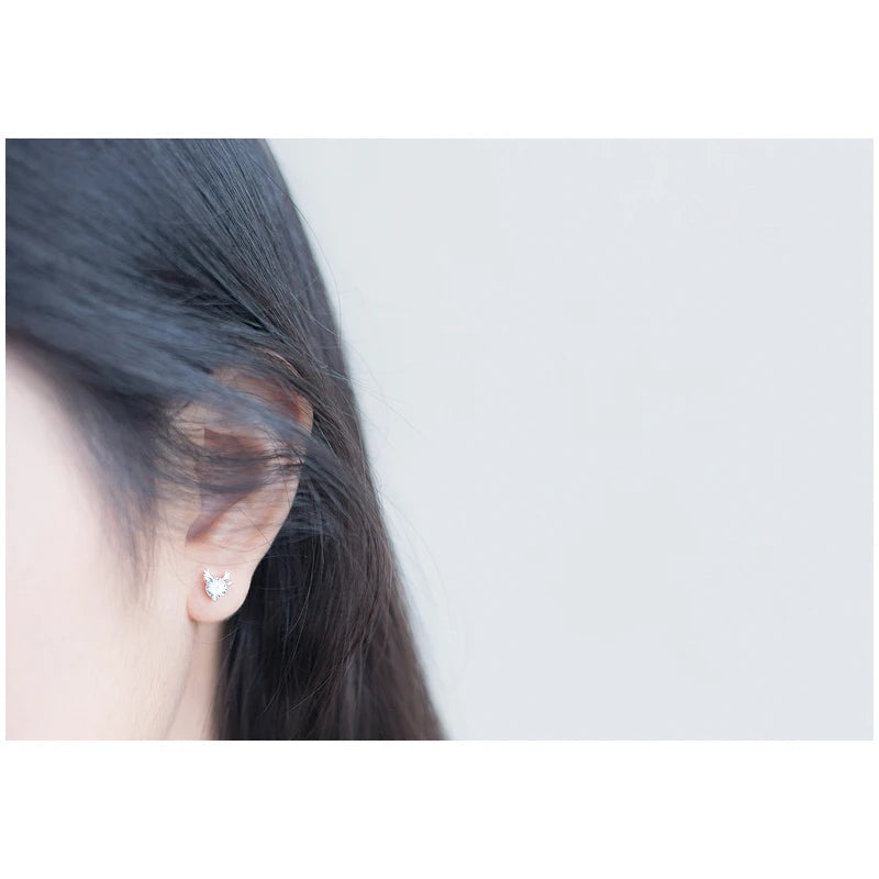 Pendientes Modian auténticos de plata de ley 925 con forma de ciervo Milu, joyería de moda animal para mujer, pendientes de reno de moda, regalo