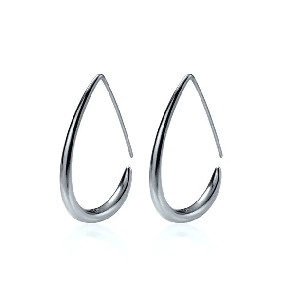 Pendientes de gota ovalados geométricos de color dorado de Modian para mujer, pendientes de gancho de plata de ley 925 a la moda, diseño de joyería fina