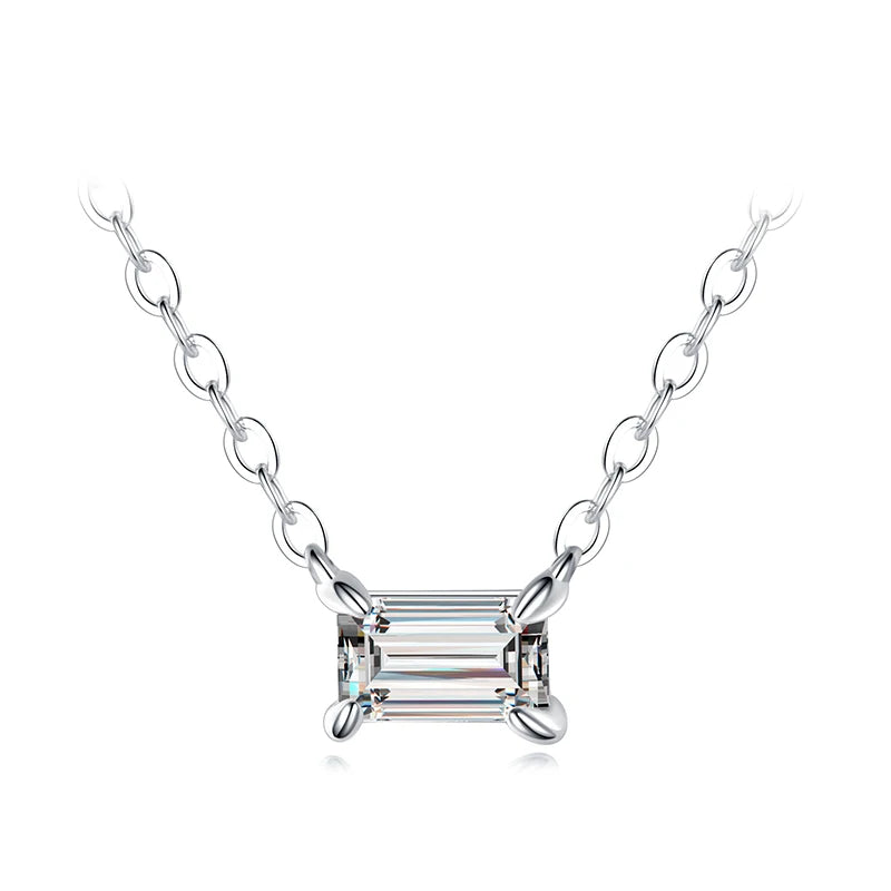 Collar con colgante de circonita AAA de plata esterlina 925 auténtica de Modian para mujer, collares de plata para mujer, joyería fina.