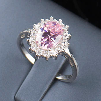 Anillo de plata de ley 925 maciza auténtica de 2,0 quilates, regalo de moda para mujer, joyería de circonita 5A, anillos de compromiso de boda de plata de marca.