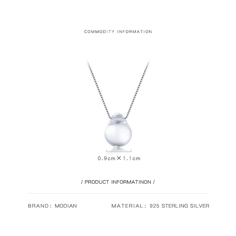 Nuevo colgante Modian de plata de ley 925 auténtica con cristales transparentes y gotas de agua luminosas, collar de moda para niñas, joyería de plata