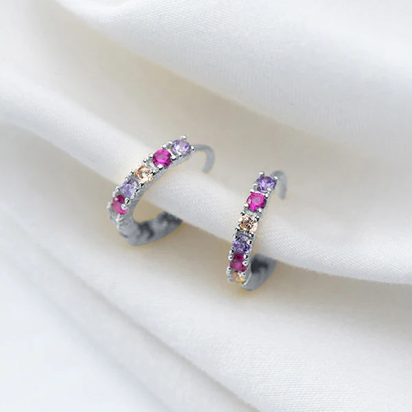 Modian Hot Sale 925 Sterling Silver Gold Color Geometric Hoop Earring for Women Luxury Wedding Engagement Statement Jewelry