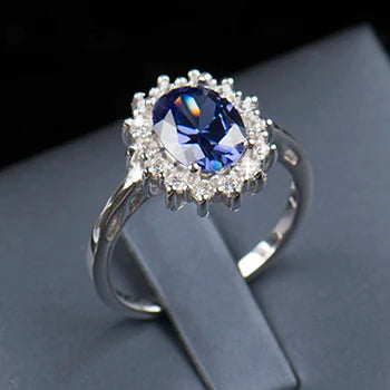 Anillo de plata de ley 925 maciza auténtica de 2,0 quilates, regalo de moda para mujer, joyería de circonita 5A, anillos de compromiso de boda de plata de marca.