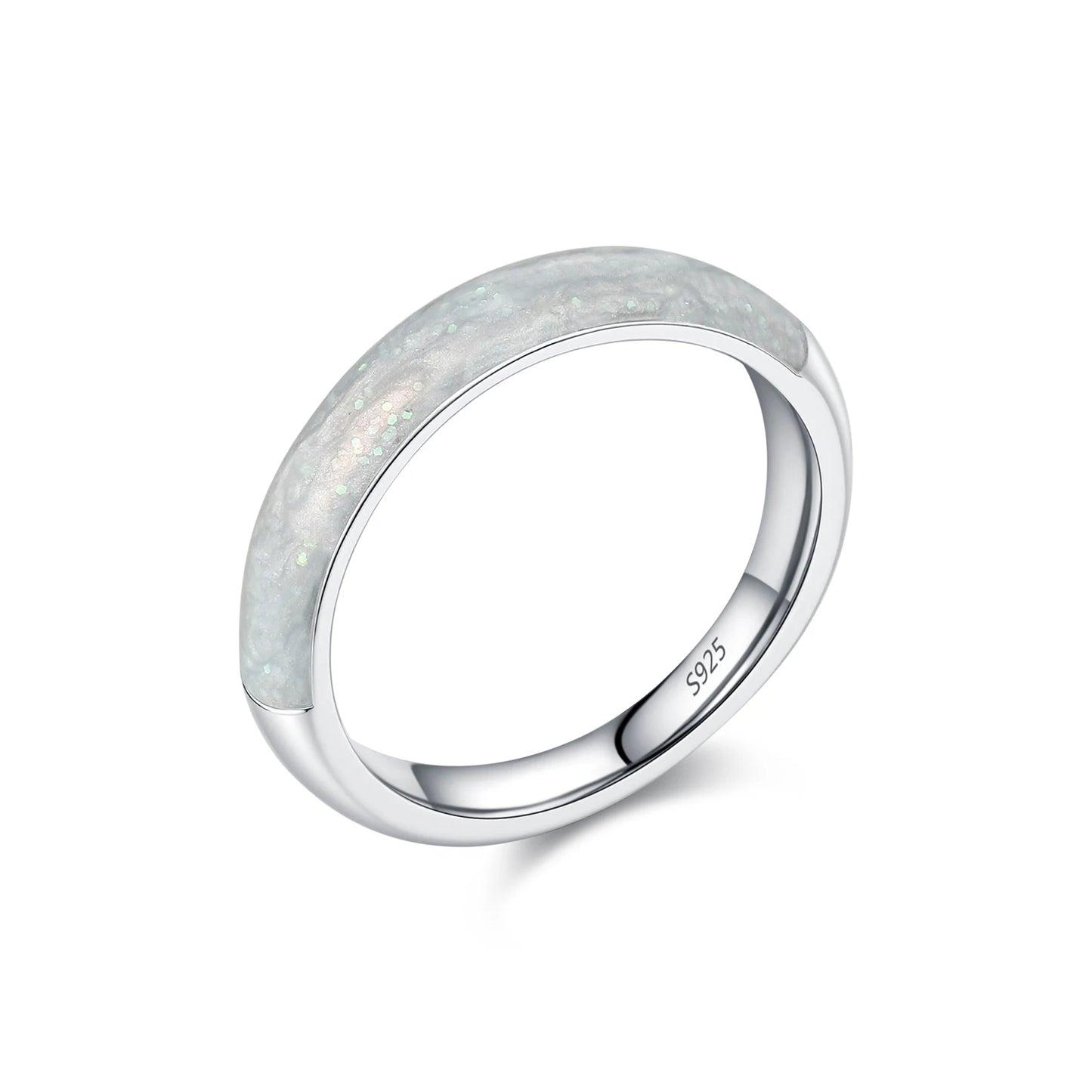 Anillos de dedo MODIAN de plata de ley 925 con esmalte translúcido geométrico minimalista elegante para mujer, joyería fina