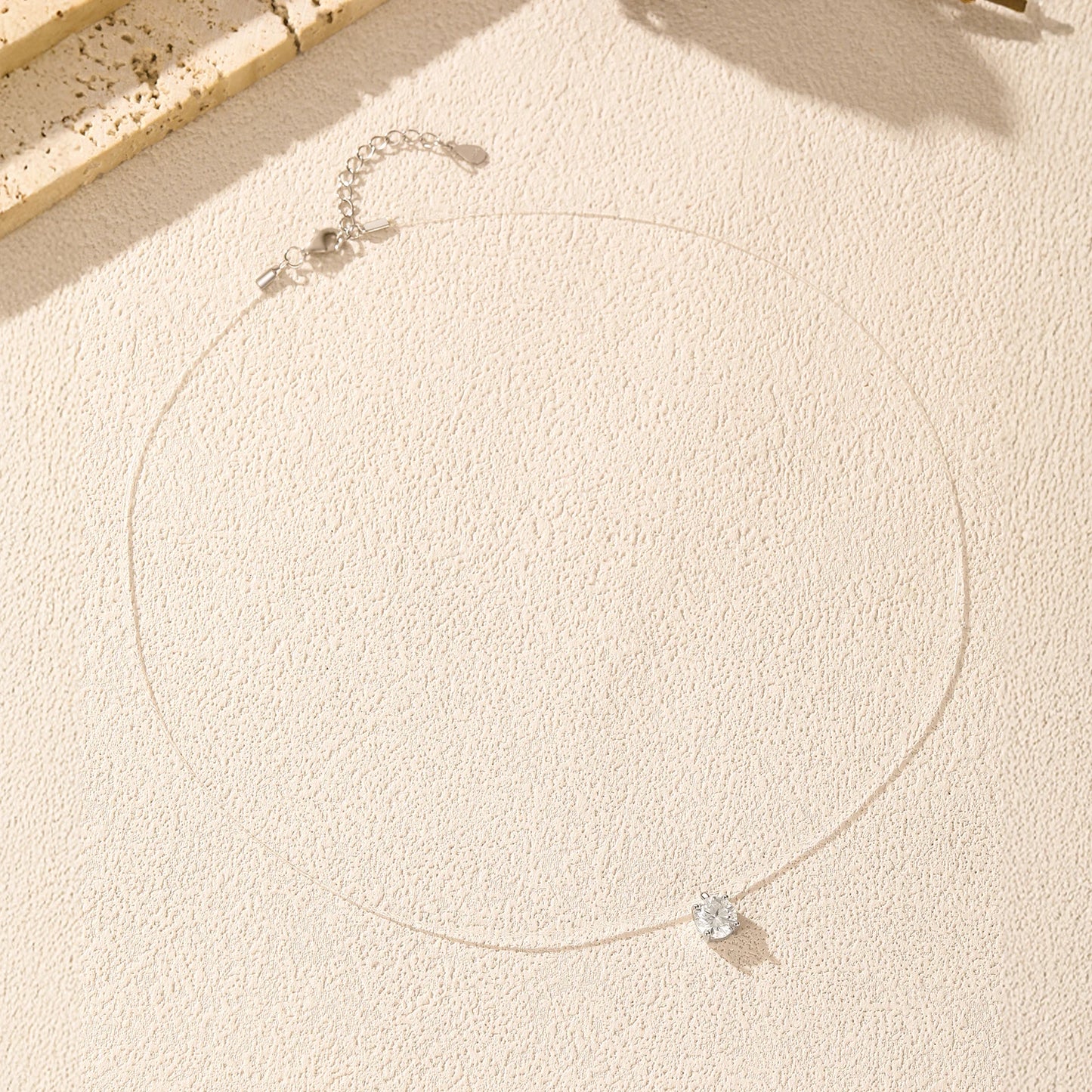 MODIAN 3 Styles Moissanite Necklace 925 Sterling Silver Simple Geometric Fishing Line Choker Necklaces For Women Fine Jewelry
