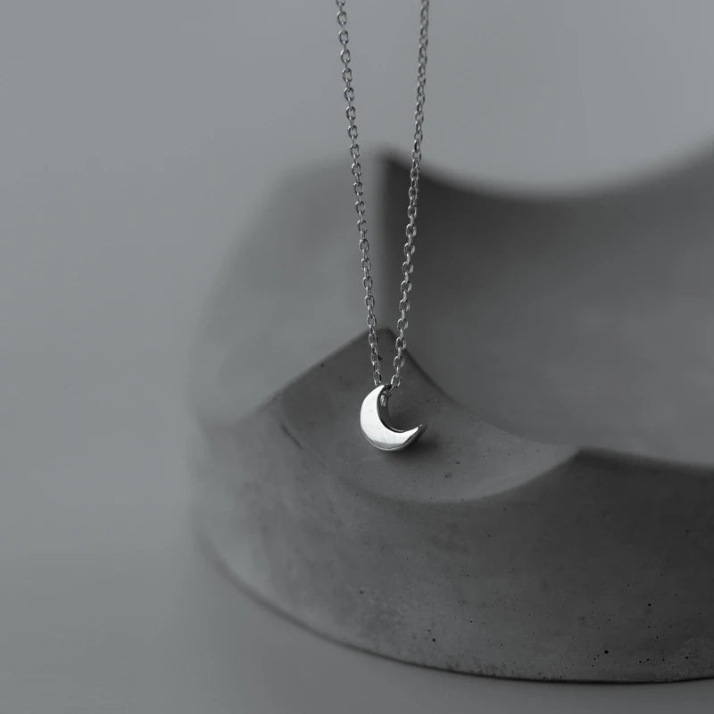 Colgante clásico Modian de media luna de plata 100 % para mujer, de moda, de plata de ley 925, estilo bonito, joyería fina.