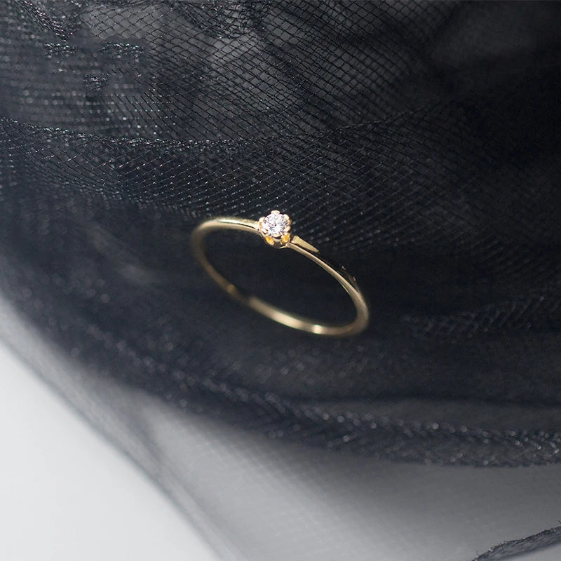 Anillo de dedo Modian de plata de ley 925 con circonita cúbica transparente luminosa y apilable para mujer, joyería fina de moda para fiestas