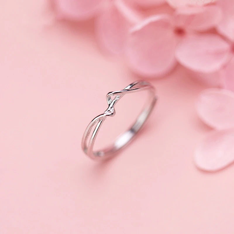 Anillos de dedo Modian auténticos de plata de ley 925 con diseño de ondas, abiertos y ajustables, para mujer, joyería fina, regalos de fiesta