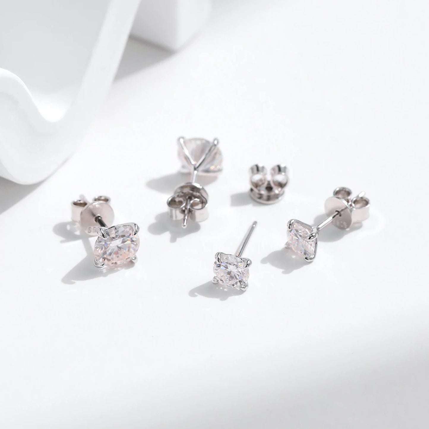 Pendientes de moissanita MODIAN de color D de 1 quilates, plata de ley 925, para boda, compromiso, diamantes creados en laboratorio, joyería para mujer, regalo