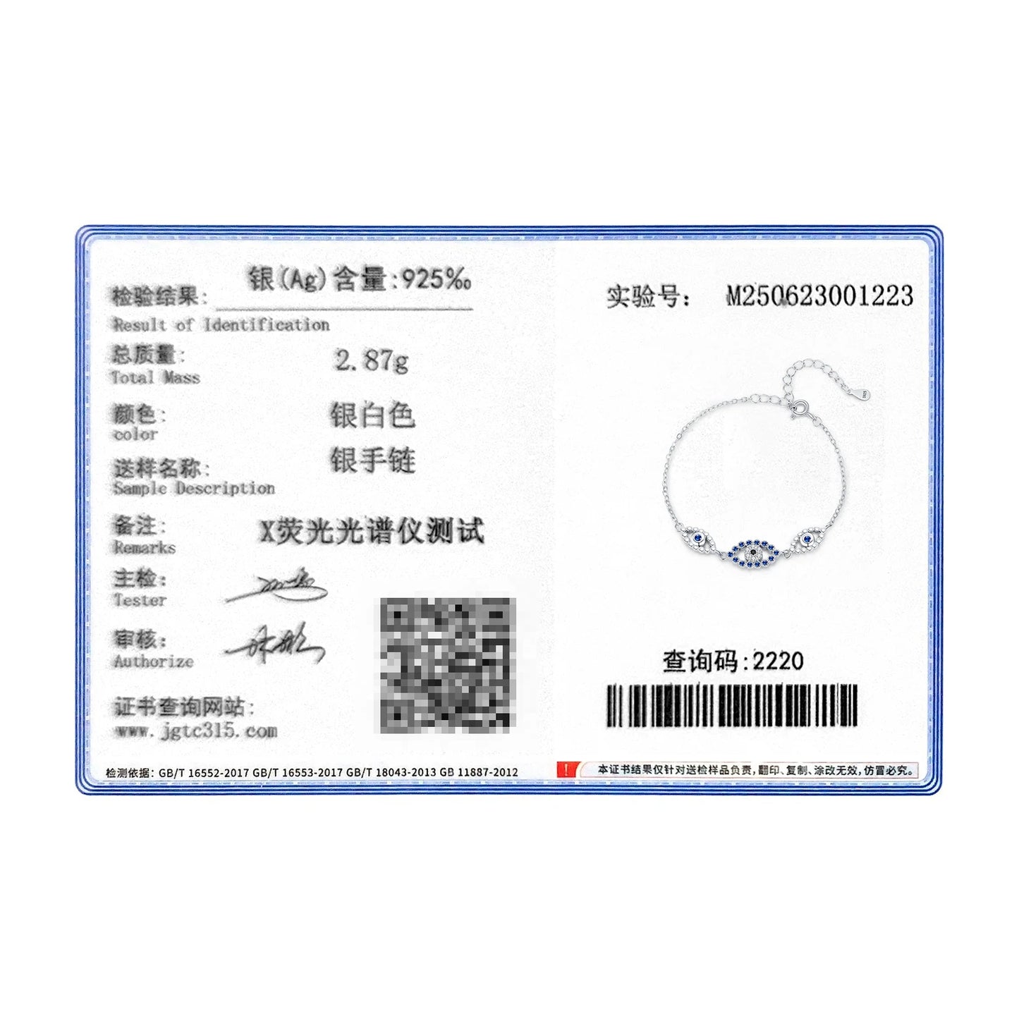 MODIAN 925 Sterling Silver Hollow Blue Zirconia Eyes To Eyes Bracelet Fashion Link Chain Bracelets For Women Vacation Jewelry