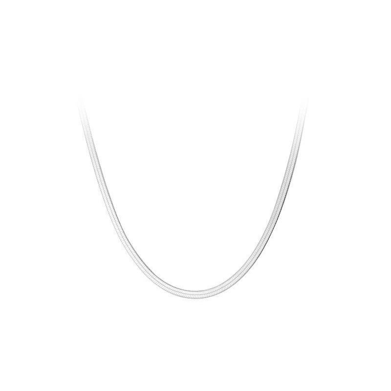 Collar de cadena de serpiente simple de plata esterlina 925 MODIAN, cadena de cuello de color dorado moderno para mujeres, joyería fina de compromiso y boda.
