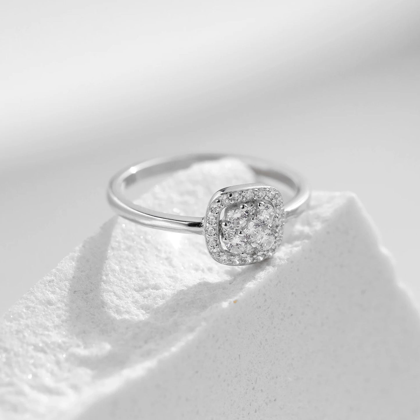 Anillo de boda de moissanita MODIAN con engaste pavé de color D VVS1 brillante, plata de ley 925, para mujer, joyería fina