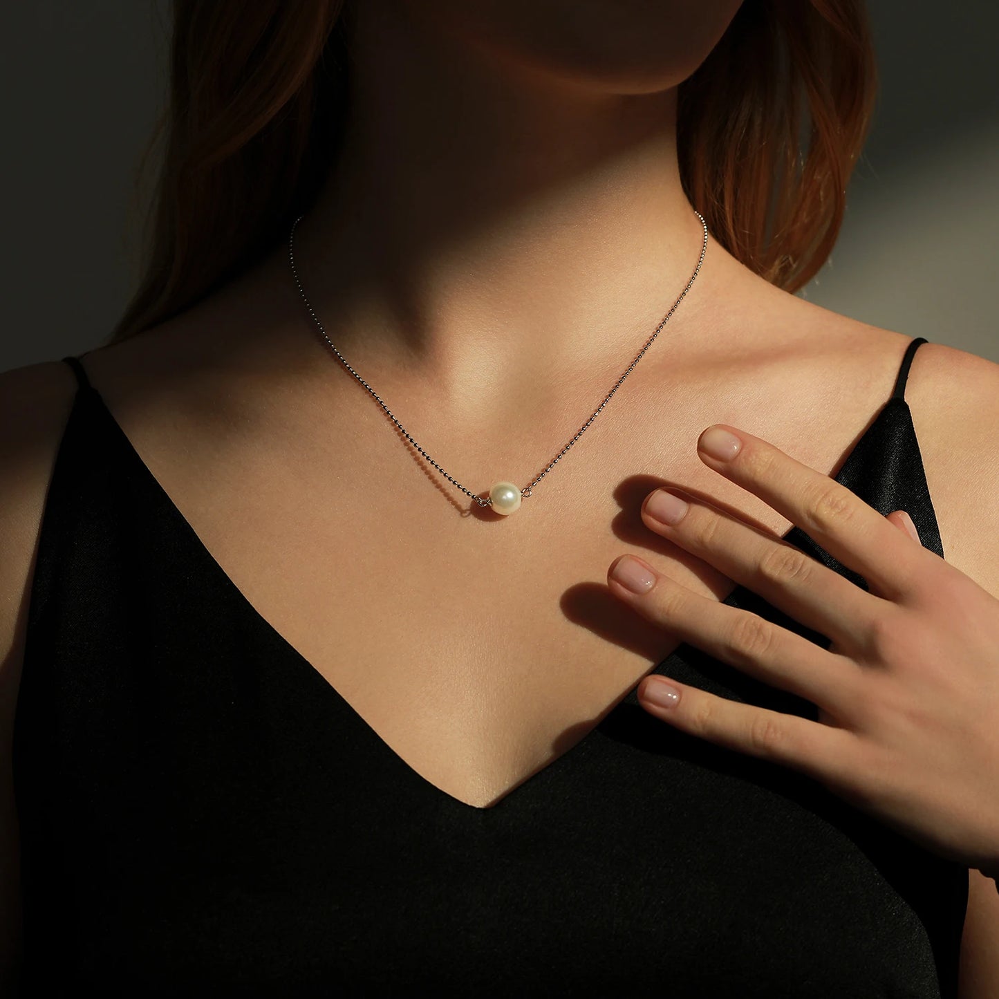 Collar elegante de perlas de cristal MODIAN de plata de ley 925, collares con colgantes de cuentas de moda, joyería fina, regalos para mujeres