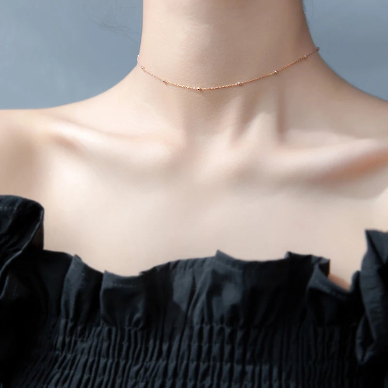 Collar Modian de plata de ley 925 con colgante en color rosa y dorado para mujer, joyería fina de moda.