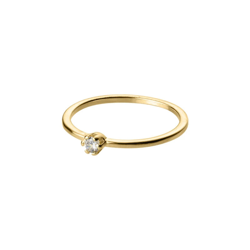 Anillo de dedo Modian de plata de ley 925 con circonita cúbica transparente luminosa y apilable para mujer, joyería fina de moda para fiestas