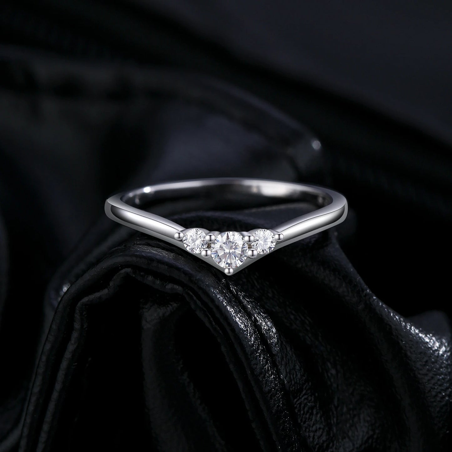 Anillo de moissanita MODIAN Simple Eternity de plata de ley 925, brillante, sencillo y fino, para mujer, joyería fina, regalo