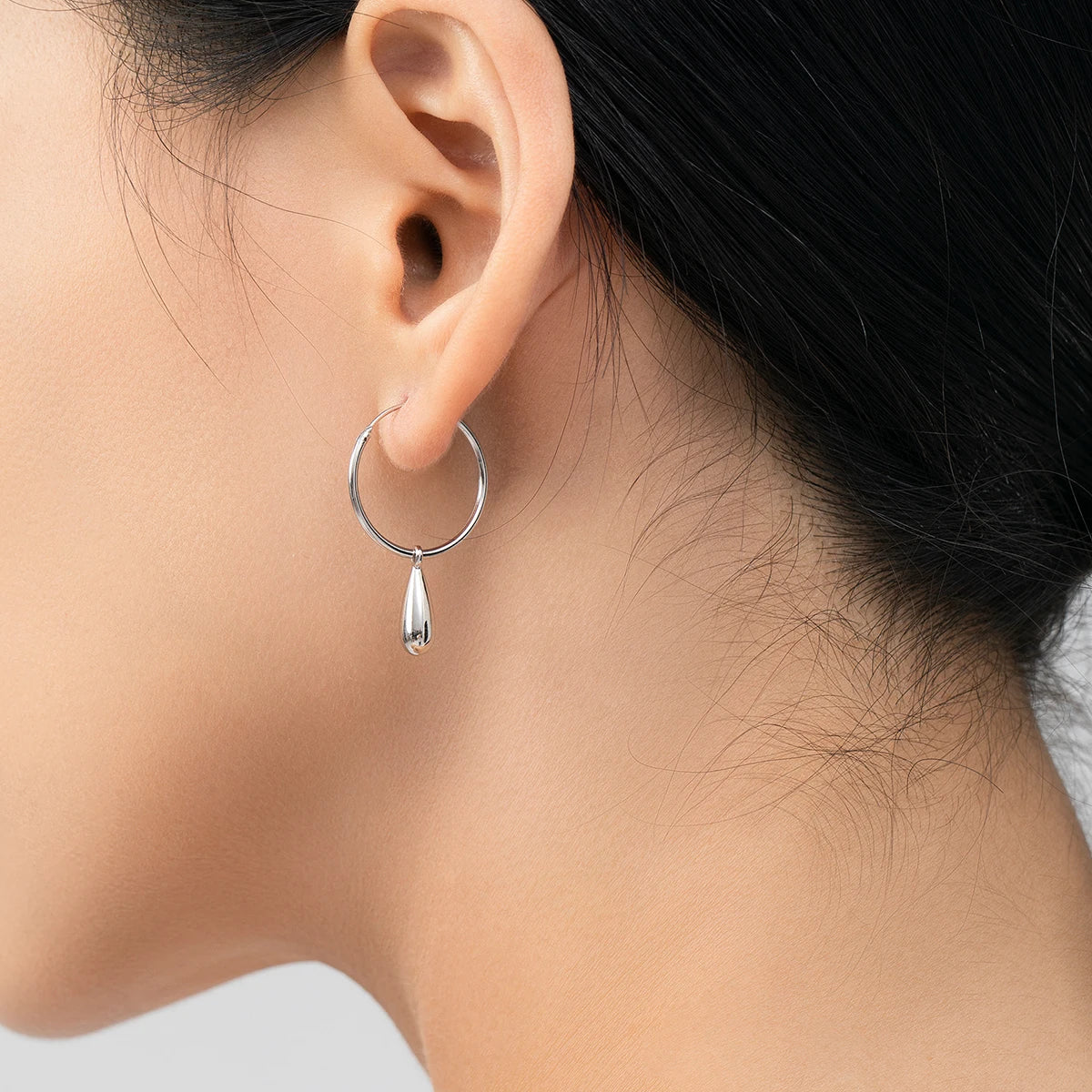 Pendientes MODIAN de plata de ley 925 con forma redonda, sencillos y elegantes, con dijes suaves, para mujer, regalos de Navidad, joyería.