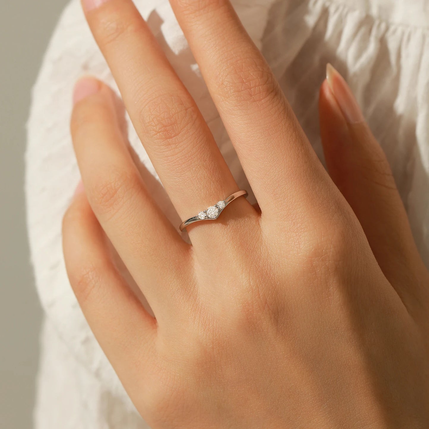 Anillo de moissanita MODIAN Simple Eternity de plata de ley 925, brillante, sencillo y fino, para mujer, joyería fina, regalo