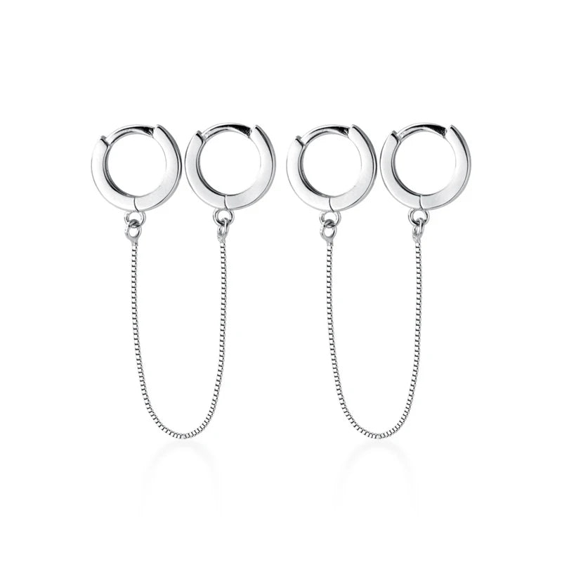 Modian Fashion Charm Tassel Design Hoop Earrings Brand Classic 925 Sterling Silver Jewelry For Women S925 Earring Gift Bijoux