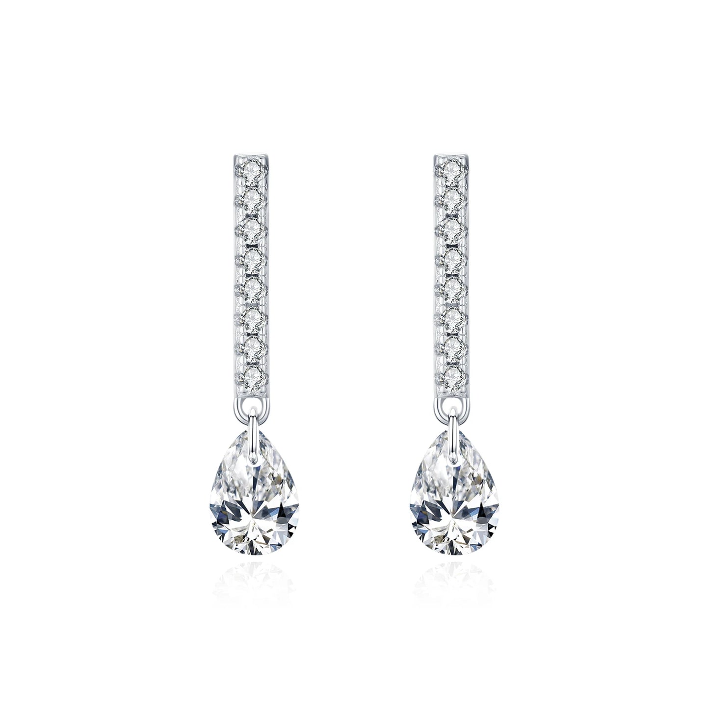 Pendientes MODIAN de plata de ley 925 con forma de gota de agua y circonita para mujer, joyería fina apilable para fiestas.