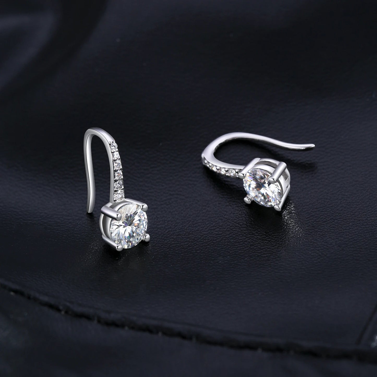 MODIAN D Color Luxury Moissanite Hook Earrings 925 Sterling Silver Classic Drop Earrings For Women Wedding Statement Jewelry