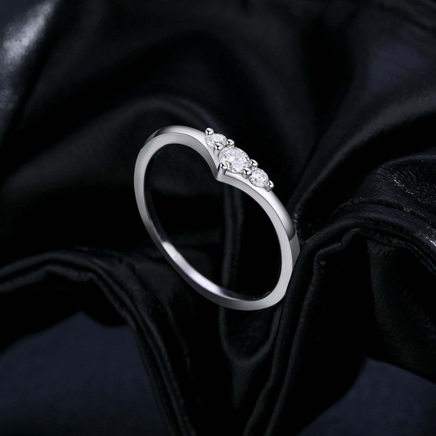 Anillo de moissanita MODIAN Simple Eternity de plata de ley 925, brillante, sencillo y fino, para mujer, joyería fina, regalo