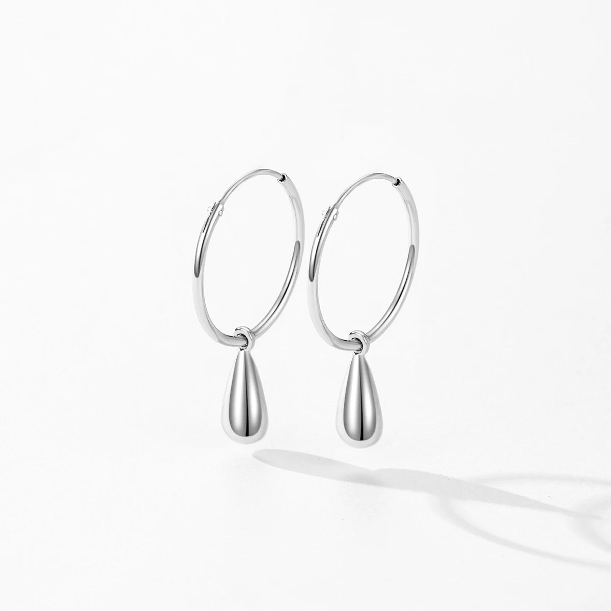 Pendientes MODIAN de plata de ley 925 con forma redonda, sencillos y elegantes, con dijes suaves, para mujer, regalos de Navidad, joyería.