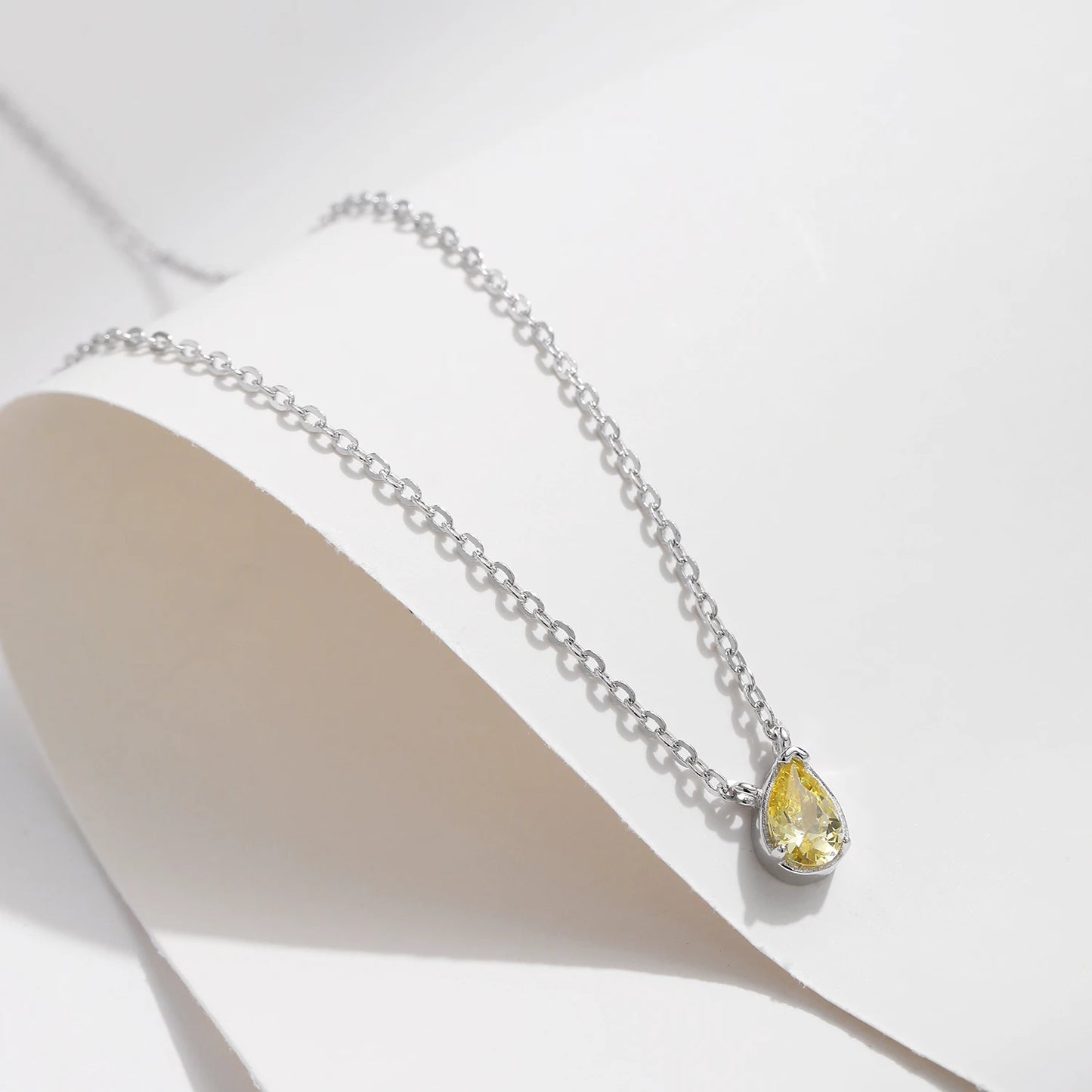 Collar MODIAN de plata de ley 925 con circonitas y gotas de agua, chapado en oro, personalizado, para mujer, joyería fina para bodas.
