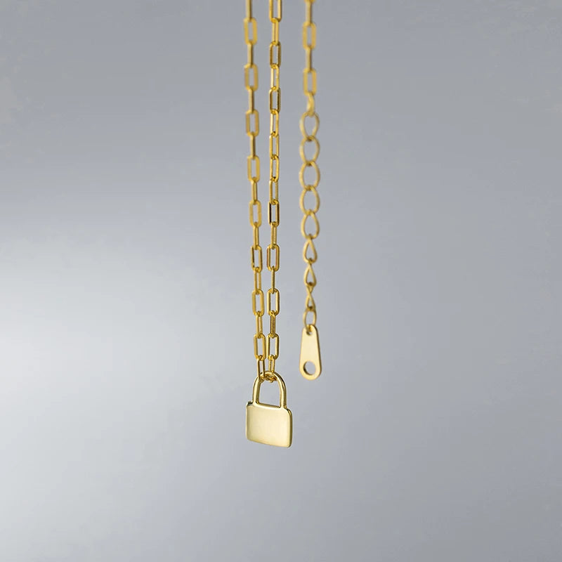 Collar Modian Fashion de plata de ley 925 con cadena de eslabones y colgante con forma de llave para mujer, ideal como regalo de boda o fiesta.