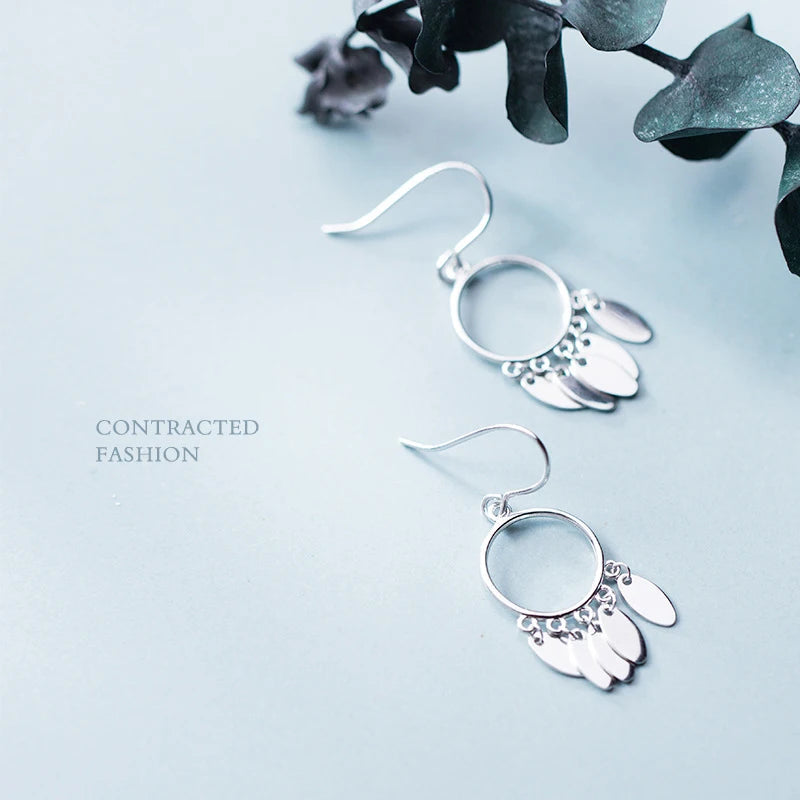 Modian New Style Vintage Dreamcatcher Swing Dangle Earrings For Women Sterling Silver 925 Fashion Drop Earring Female Jewelry
