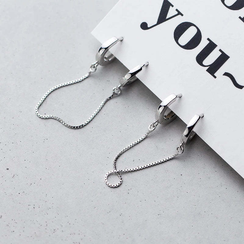Modian Fashion Charm Tassel Design Hoop Earrings Brand Classic 925 Sterling Silver Jewelry For Women S925 Earring Gift Bijoux
