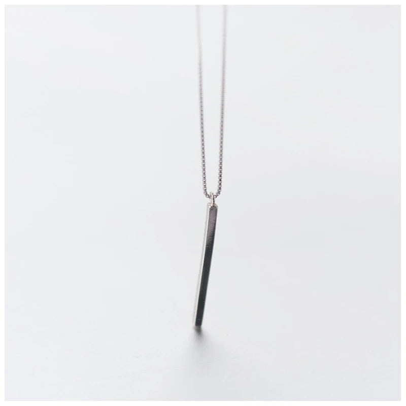 Collar con colgante geométrico minimalista de plata de ley 925 de Modian para mujer, cadena con caja de regalo, joyería fina de estilo coreano