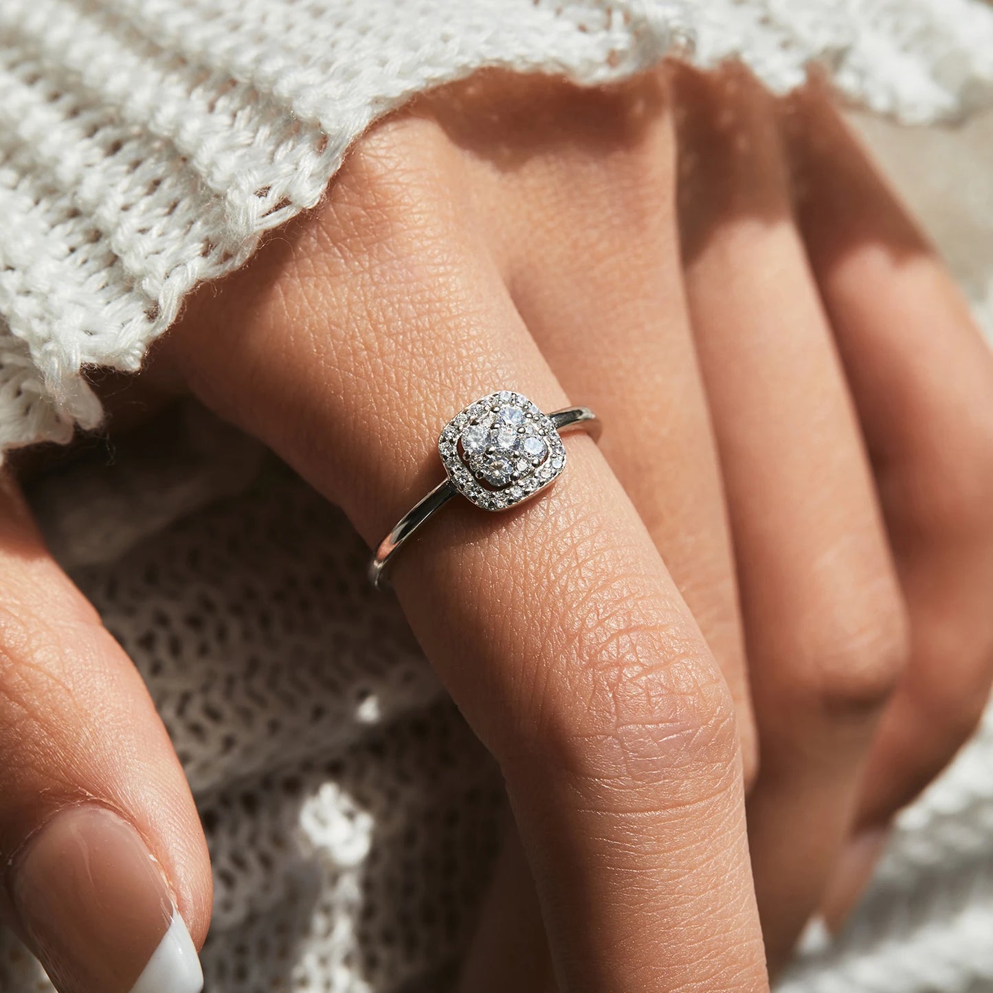 Anillo de boda de moissanita MODIAN con engaste pavé de color D VVS1 brillante, plata de ley 925, para mujer, joyería fina