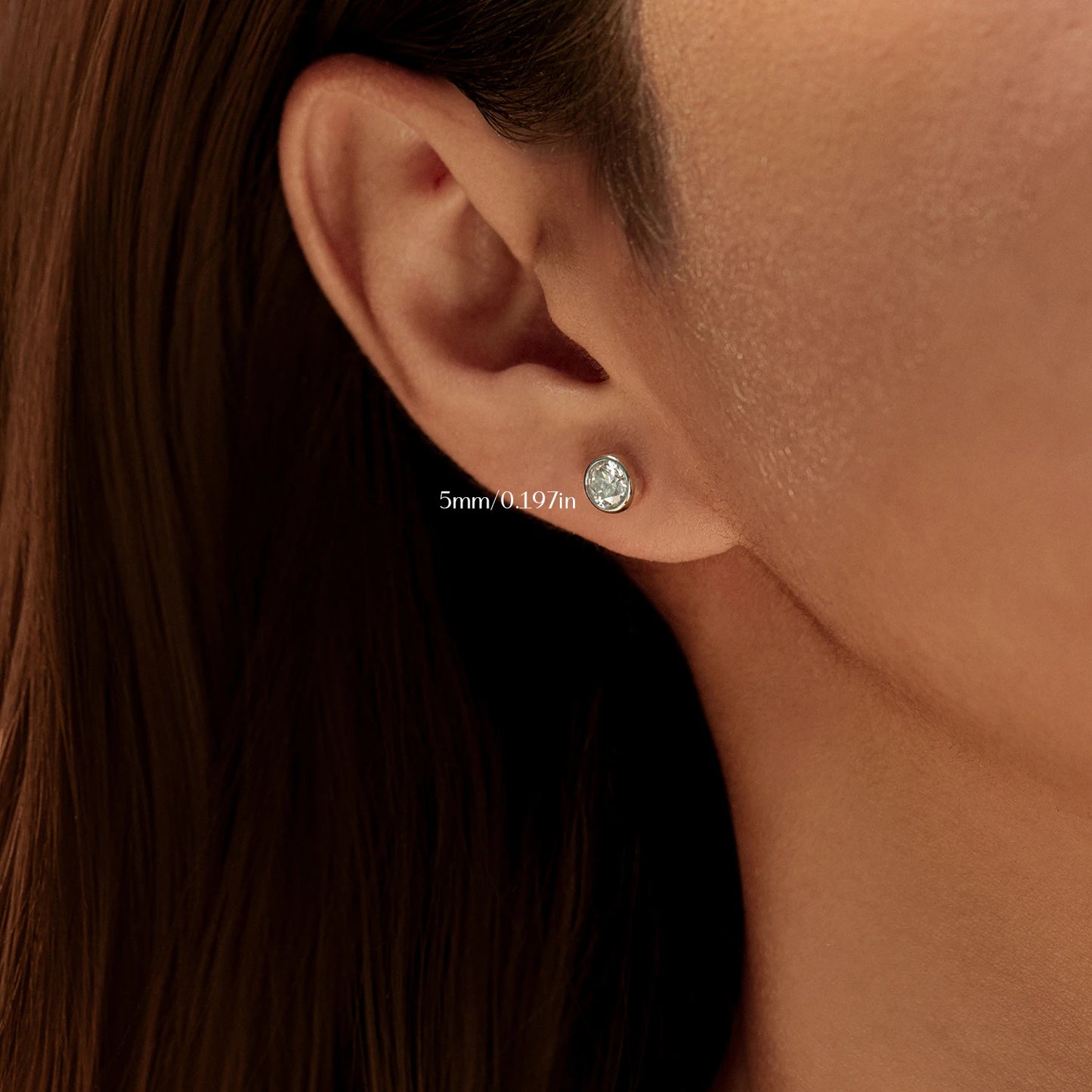 Pendientes MODIAN de moissanita con bisel de color D de 1CT/2CT, plata de ley 925, redondos y clásicos, para mujer, joyería fina para bodas.