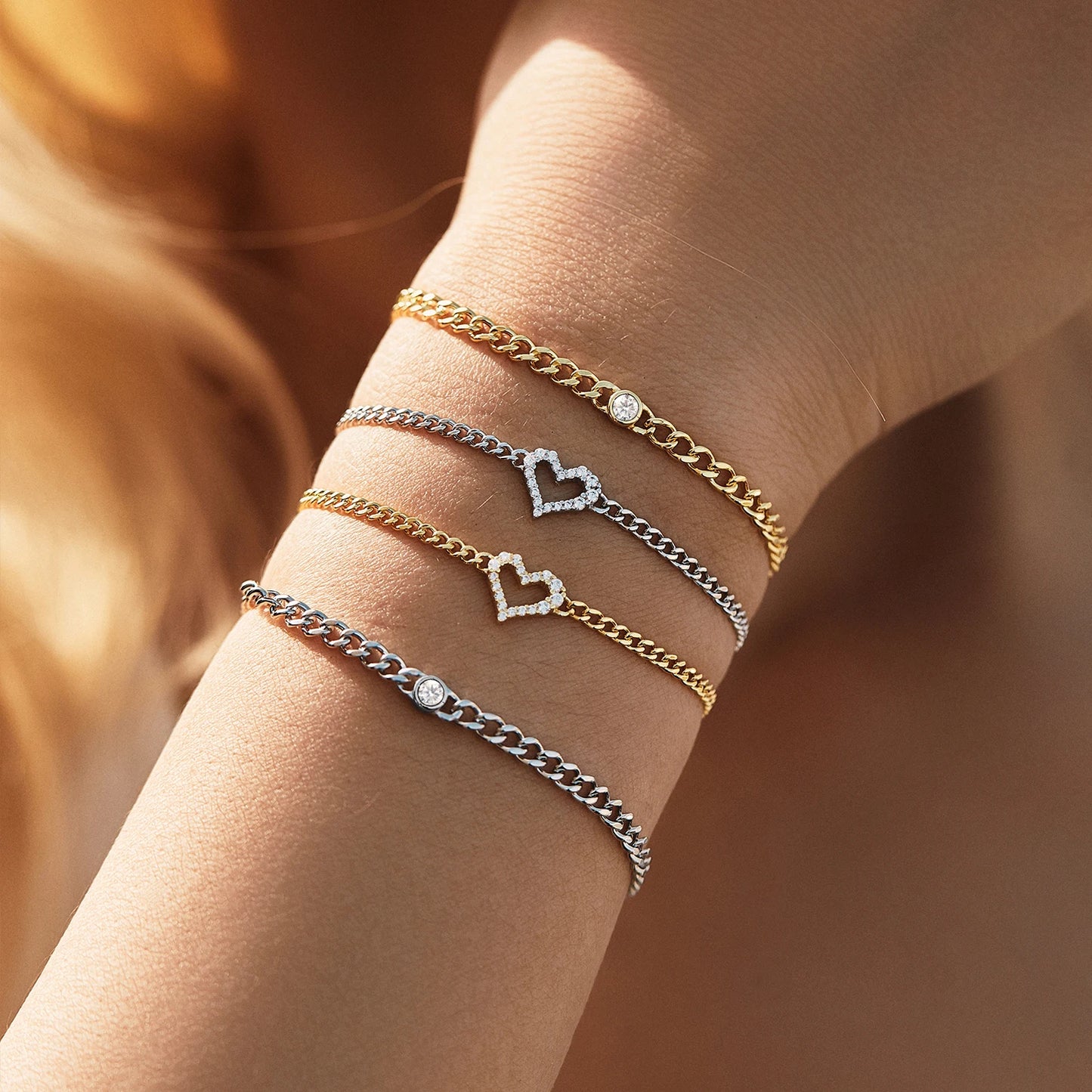 Pulseras de moissanita redondas MODIAN D Color VVS1 Cearl, pulsera de cadena de eslabones gourmet de plata de ley 925, joyería para mujer