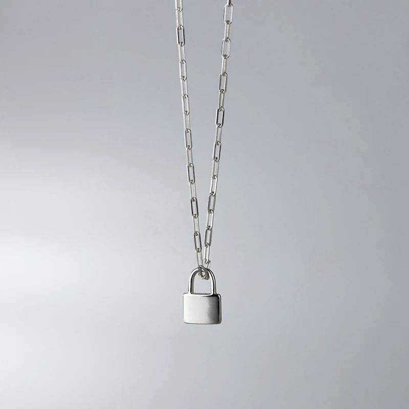 Collar Modian Fashion de plata de ley 925 con cadena de eslabones y colgante con forma de llave para mujer, ideal como regalo de boda o fiesta.