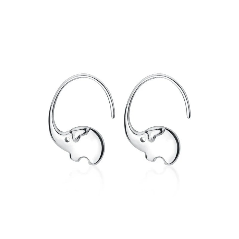 Pendientes de elefante Modian para mujer, regalo de moda, auténticos pendientes de gancho de plata de ley 925, joyería fina Brincos