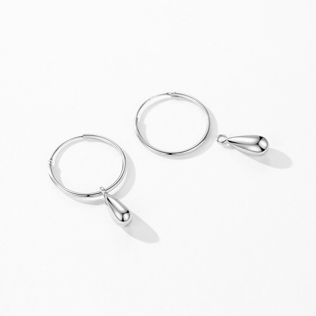 Pendientes MODIAN de plata de ley 925 con forma redonda, sencillos y elegantes, con dijes suaves, para mujer, regalos de Navidad, joyería.