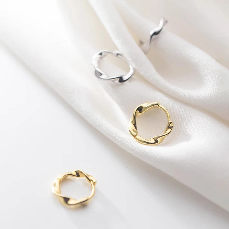 Modian 2025 Autumn Fashion Irregular Hoop Earrings Charm Classic Round Gold Color Jewelry For Women Female Anniversary Gift