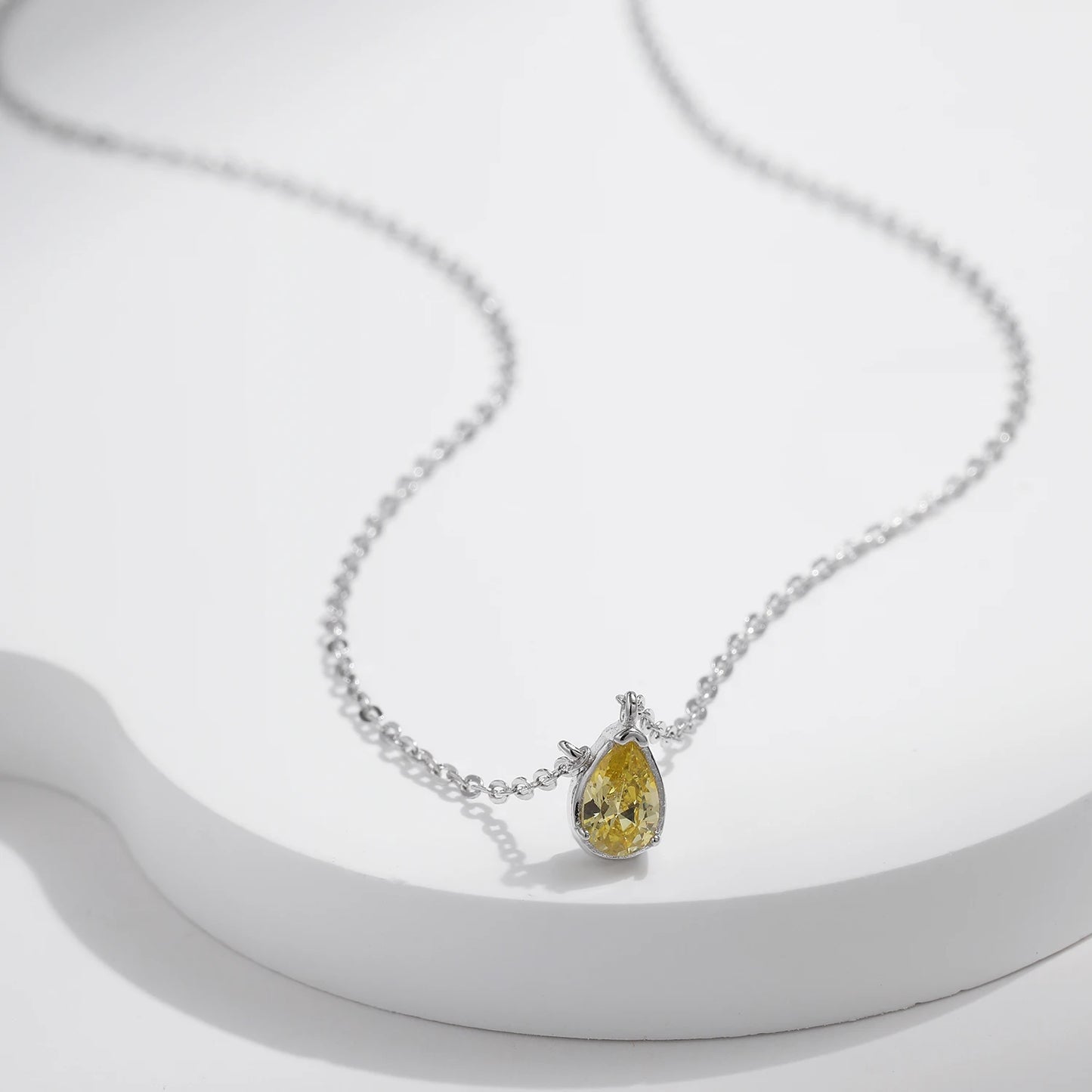 Collar MODIAN de plata de ley 925 con circonitas y gotas de agua, chapado en oro, personalizado, para mujer, joyería fina para bodas.