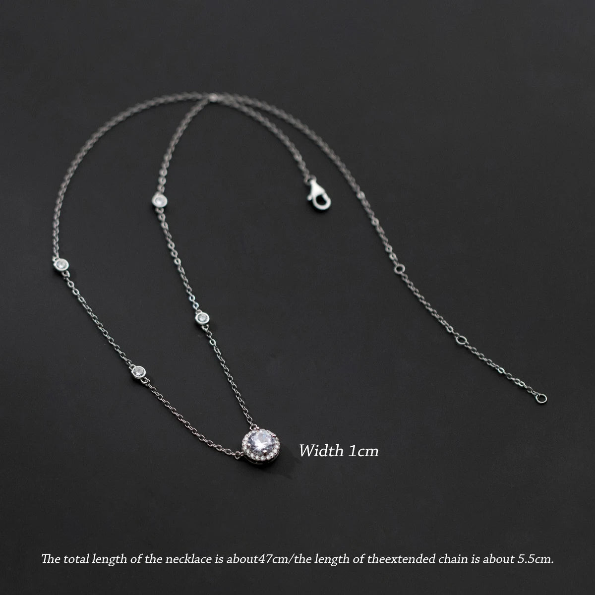 Collares MODIAN de plata de ley 925 con colgante de circonita cúbica redonda brillante de lujo, cadena de eslabones para boda, joyería fina para mujer, regalos.