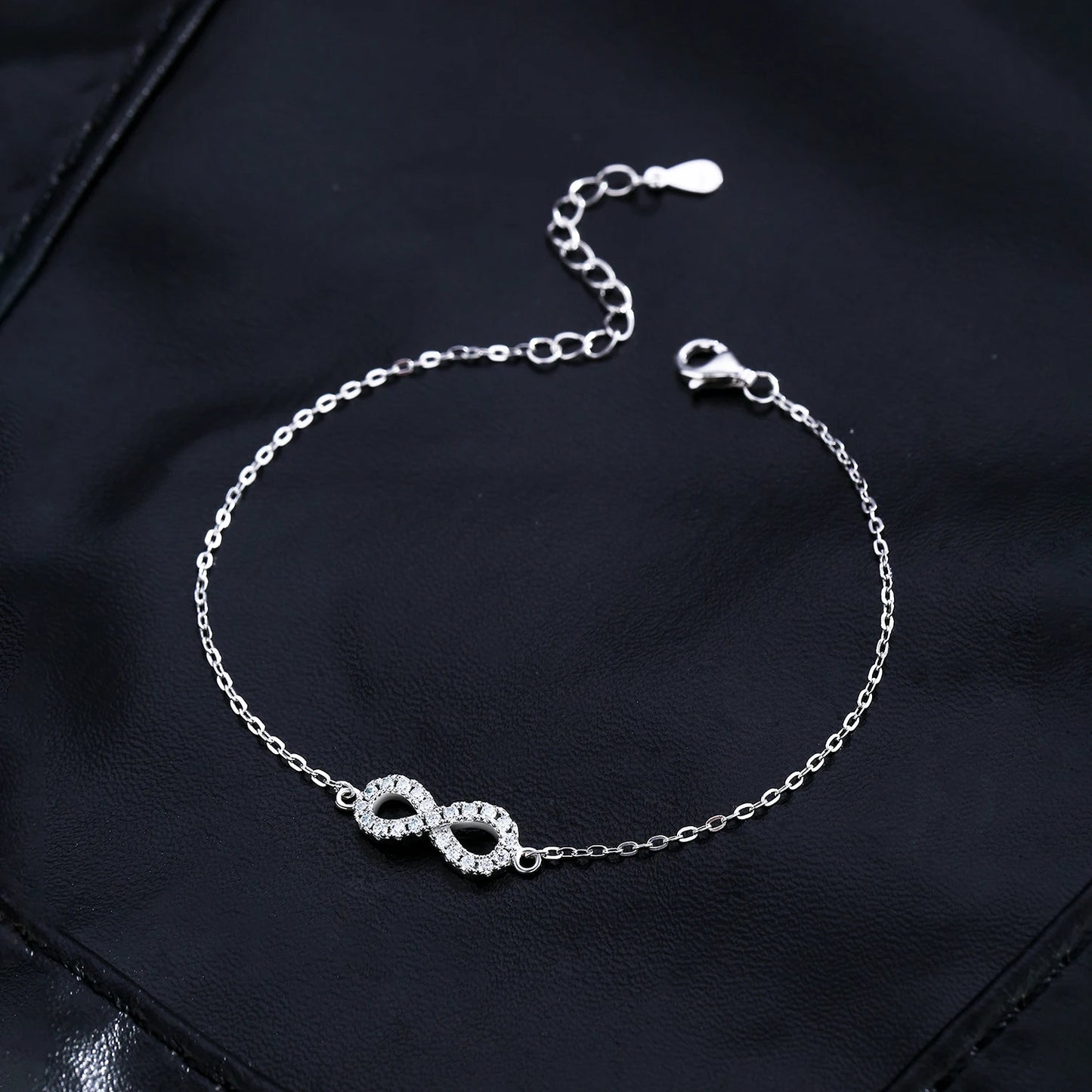 Pulsera MODIAN de moissanita color D con diamantes creados en laboratorio, plata de ley 925, romántica, exquisita, amor infinito, joyería para mujer