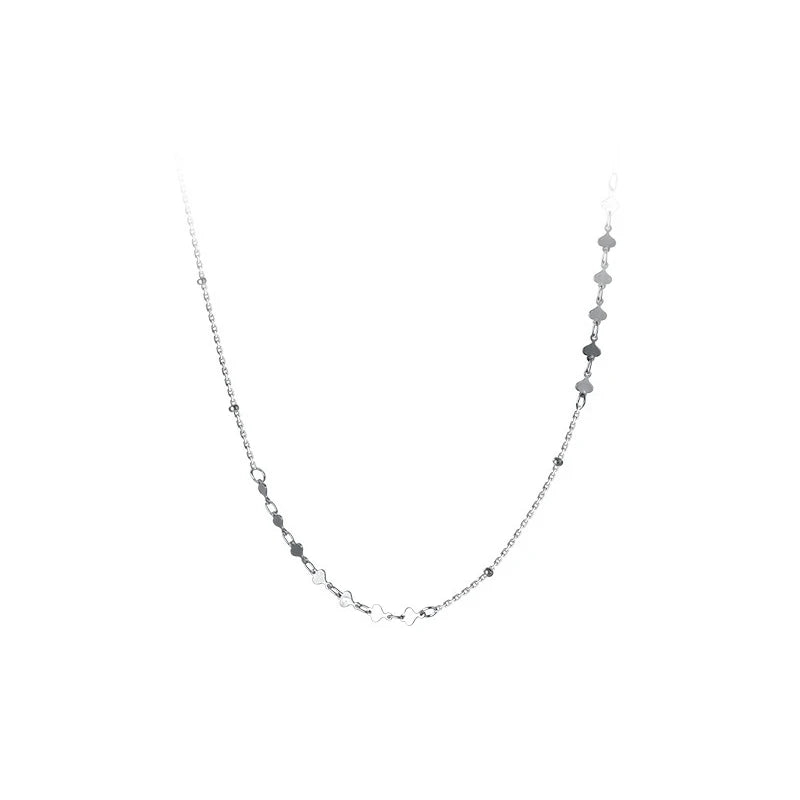 Collar con colgante de cuentas irregulares de corazones de color dorado de MODIAN para mujer, collar corto de plata de ley 925, joyería fina, regalo para niña