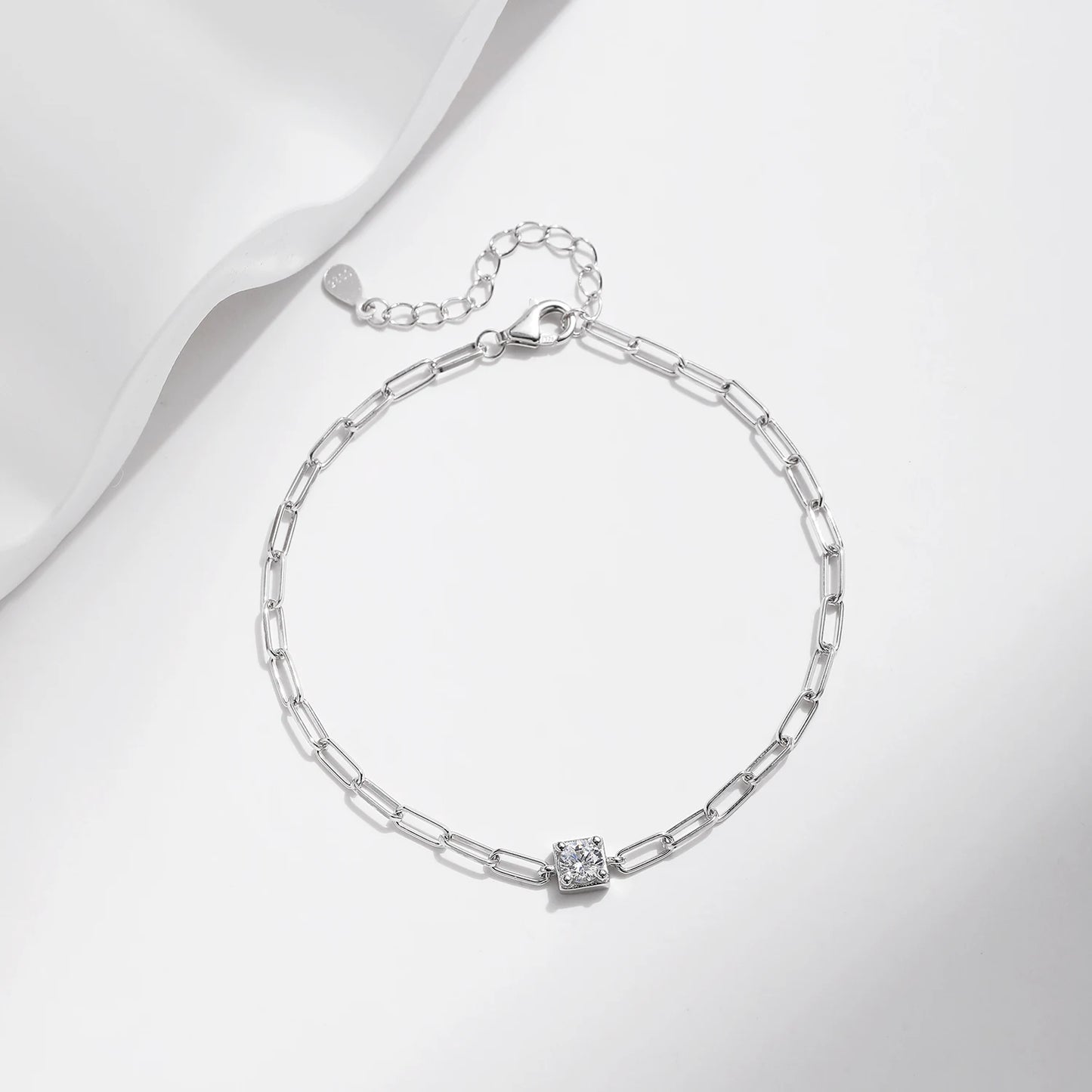 Pulsera MODIAN de moissanita color D transparente con diamantes de laboratorio de 0,3 quilates y plata de ley 925, elegante pulsera para mujer, joyería fina.
