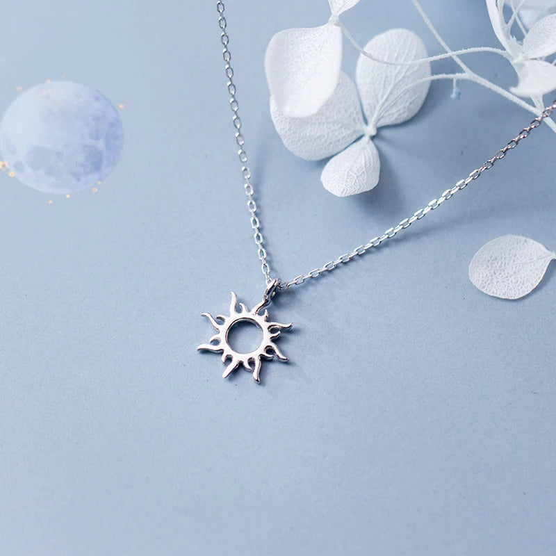 Modian Hot Sale Classic Sun God Necklace Fashion Charm 925 Sterling Silver Simple Lucky Pendants For Women Fine S925 Jewelry