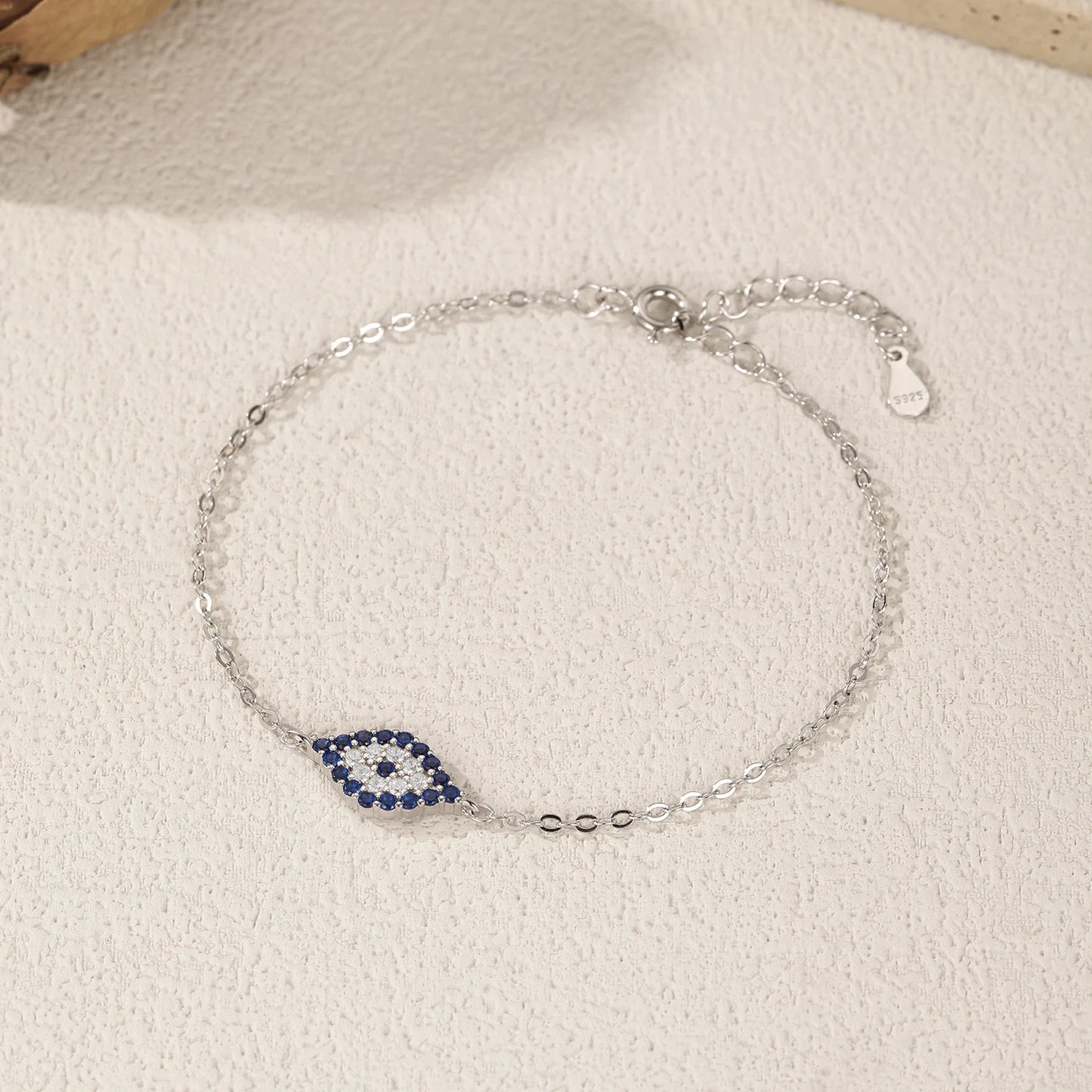 MODIAN 925 Sterling Silver Blue Eyes Zirconia Bracelet Trendy Stackable Daily Link Chain Bracelets For Women Fine Jewelry