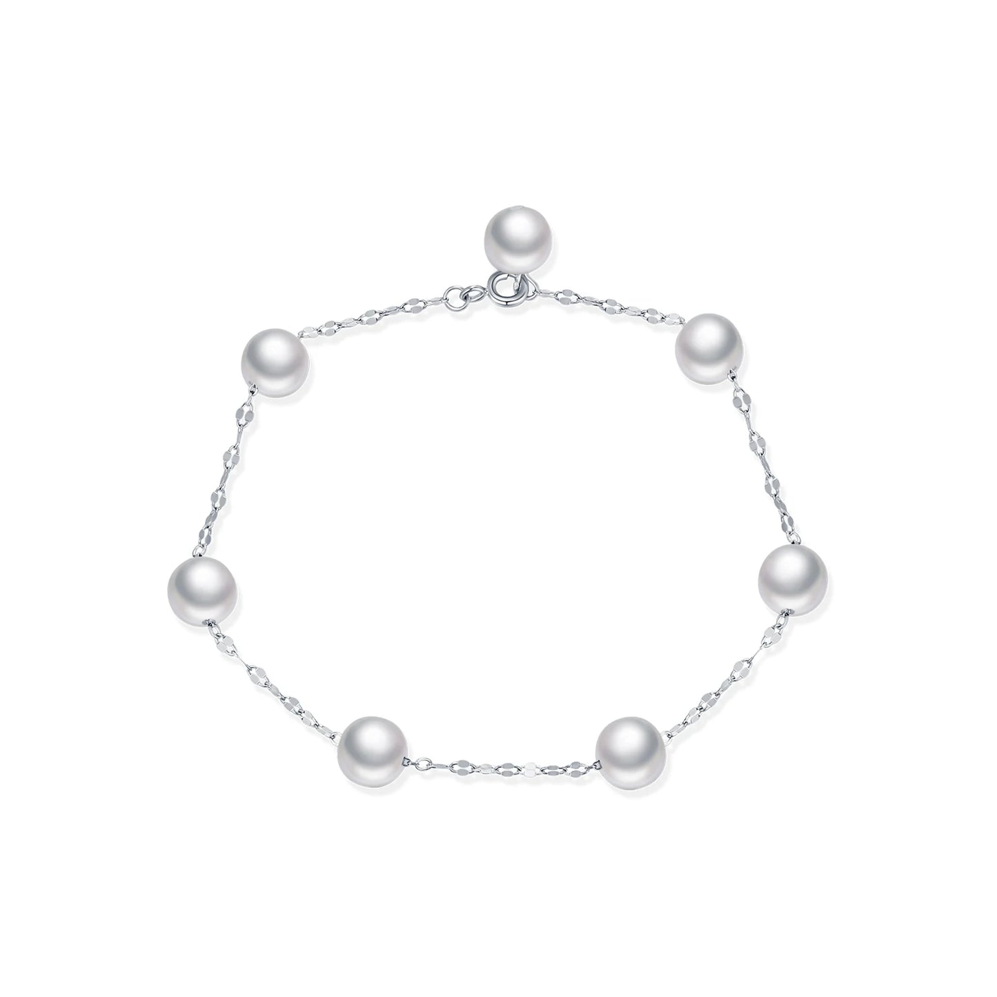 Pulsera MODIAN de plata de ley 925 con perlas de cristal geométricas, elegante y recatada, para mujer, joyería fina