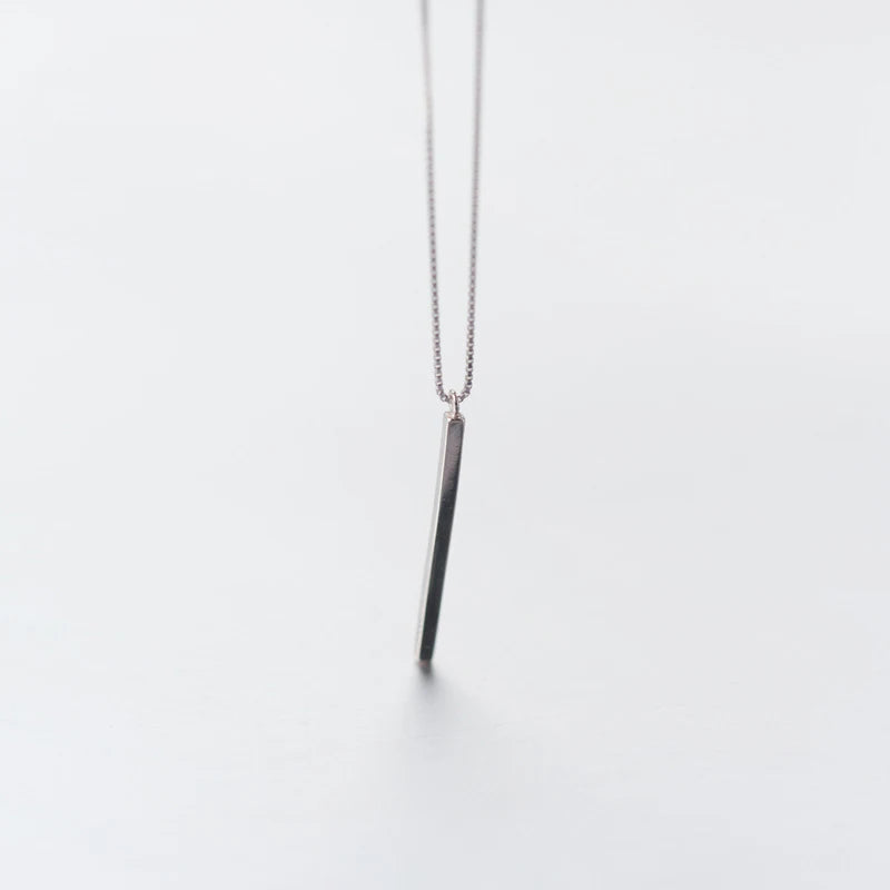 Collar con colgante geométrico minimalista de plata de ley 925 de Modian para mujer, cadena con caja de regalo, joyería fina de estilo coreano